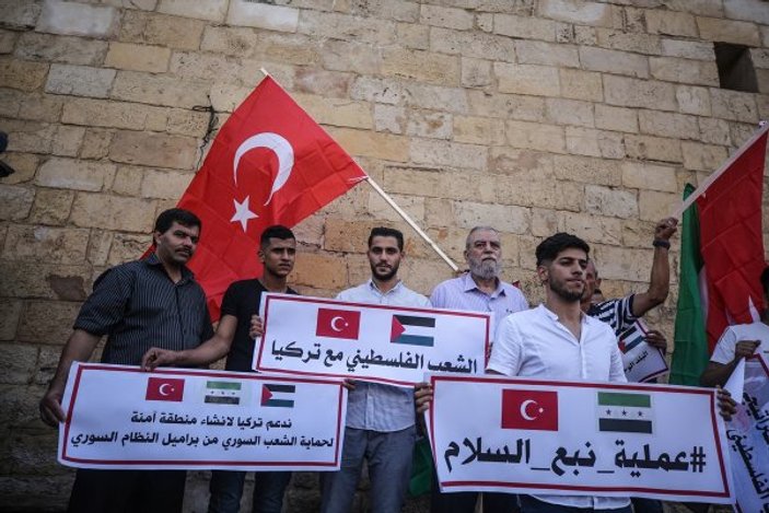 Filistin'de Mehmetçik'e destek eylemi