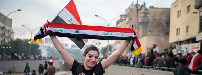 Iraklı kadınlar protestolarda