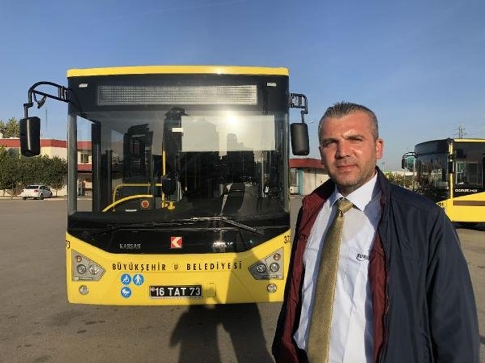 Bursa'da otobüs alev alev yandı