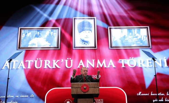 Erdoğan, Atatürk'ü anma töreninde konuştu