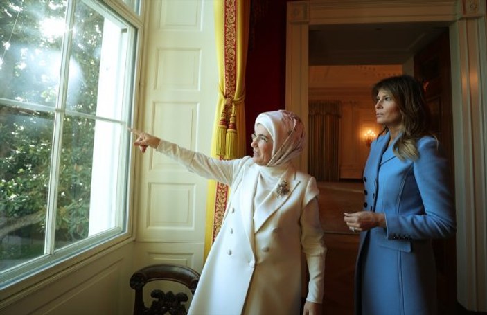 Emine Erdoğan, Melania Trump ile Beyaz Saray'ı gezdi