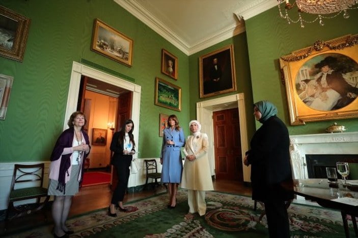 Emine Erdoğan, Melania Trump ile Beyaz Saray'ı gezdi