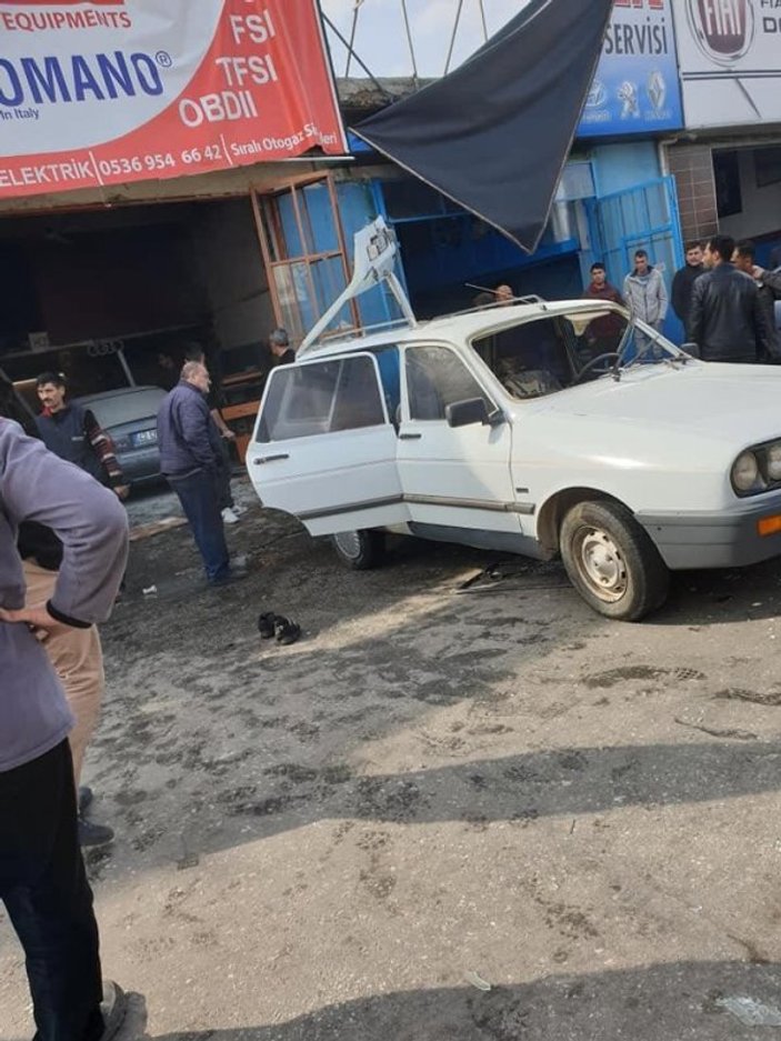 Konya'da aracın LPG tankı patladı
