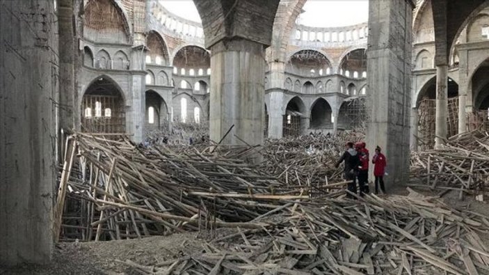 Gaziantep'te cami inşaatındaki göçük