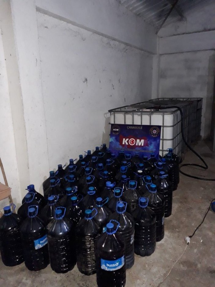 Çanakkale'de 4 bin litre kaçak şarap ele geçirildi