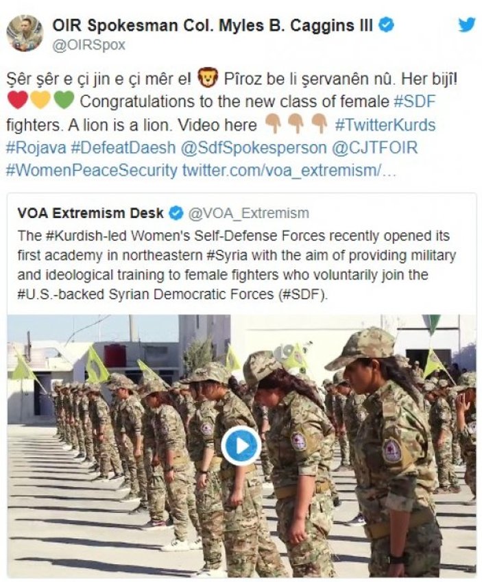 ABD'den YPG'li kadın teröristleri eğitmek için askeri akademi