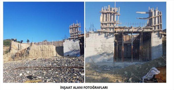 Karaburun'da sit alanına yapılan inşaat yarın yıkılacak