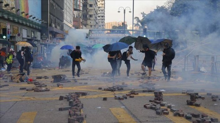 Hong Kong'taki eylemlerden geriye kalan görüntüler