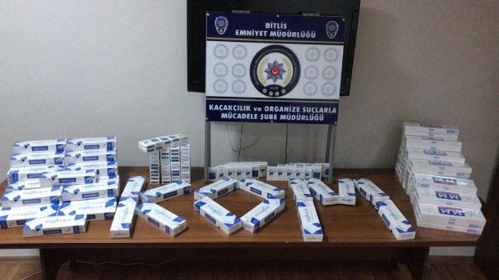 Bitlis'te bin 80 paket kaçak sigara ele geçirildi