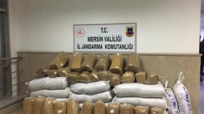 Mersin'de 665 kilo kaçak tütün ele geçirildi