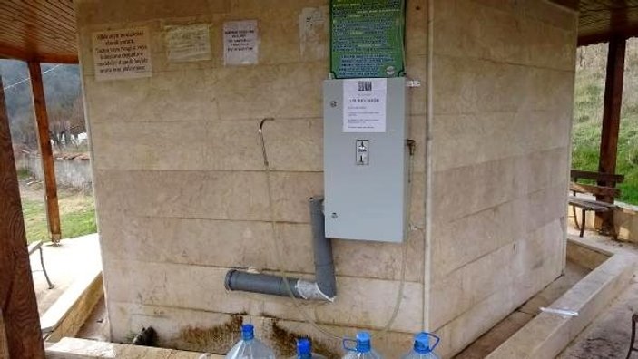 Karabük'te şifalı suya muhtar otomat taktırdı