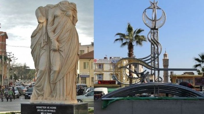 İzmir Torbalı Belediyesi de Atatürk silüeti dikti