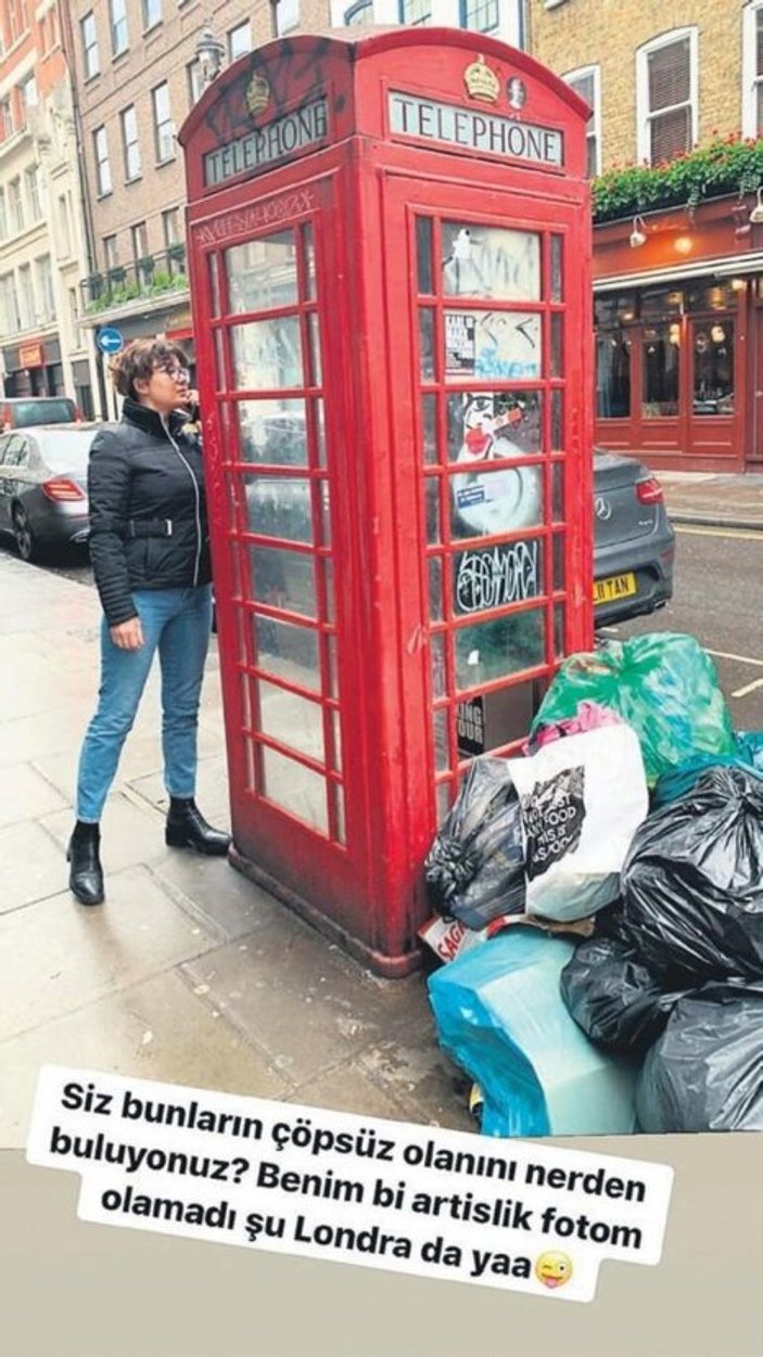 Nurgül Yeşilçay Londra'nın çöplerinden şikayetçi