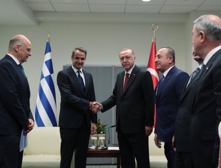 NATO Zirvesi'nde Erdoğan-Miçotakis görüşmesi