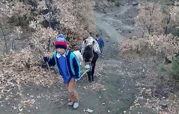 İki kardeş okula gidebilmek için her gün 3 kilometre yürüyor