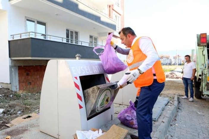 Bolu'da konteyner dışına çöp atanlar tespit edilecek
