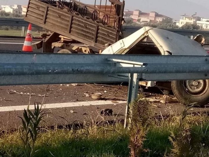 İzmir - İstanbul otobanında kaza: 1 ölü 1 yaralı