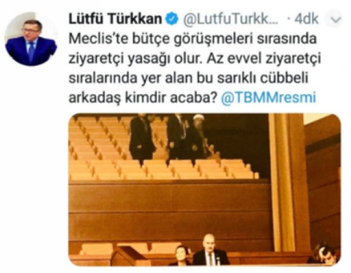 Lütfü Türkkan'ın silmek zorunda kaldığı tweet