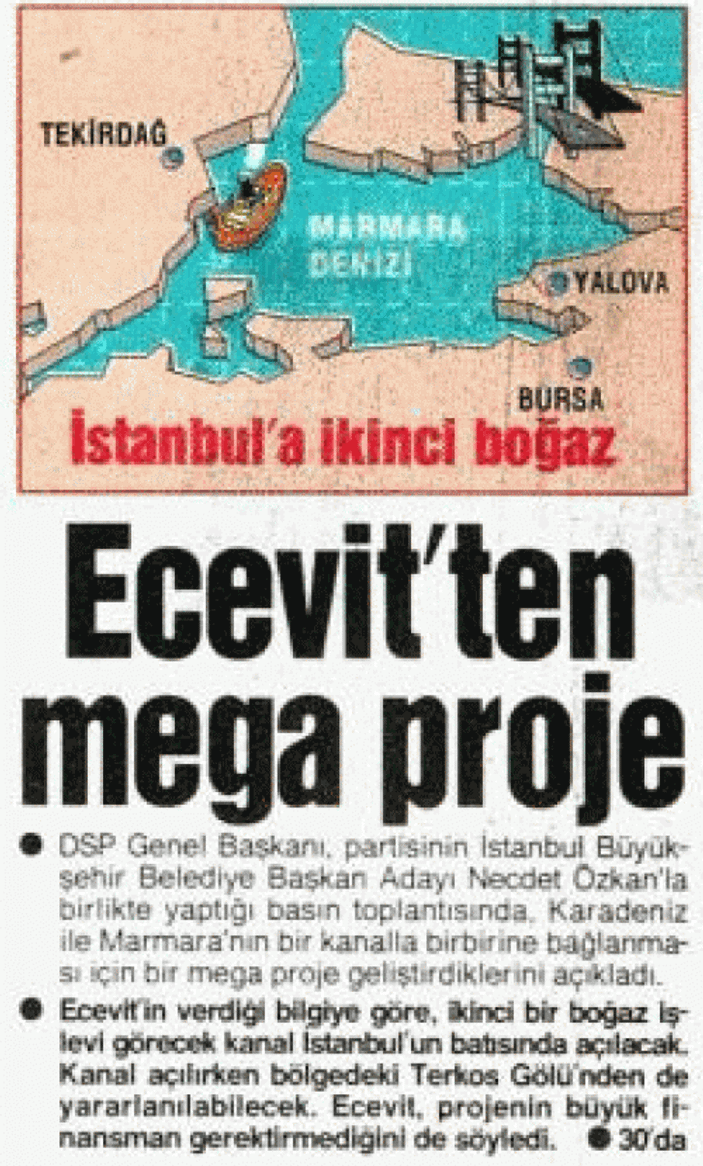 Tuncay Özkan'a göre Marmaray'ı Ecevit yaptı