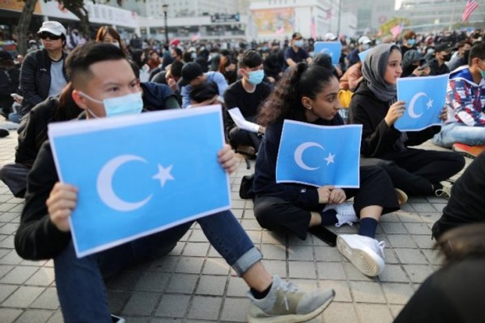 Hong Konglular, Uygur Türkleri'ne destek için toplandı