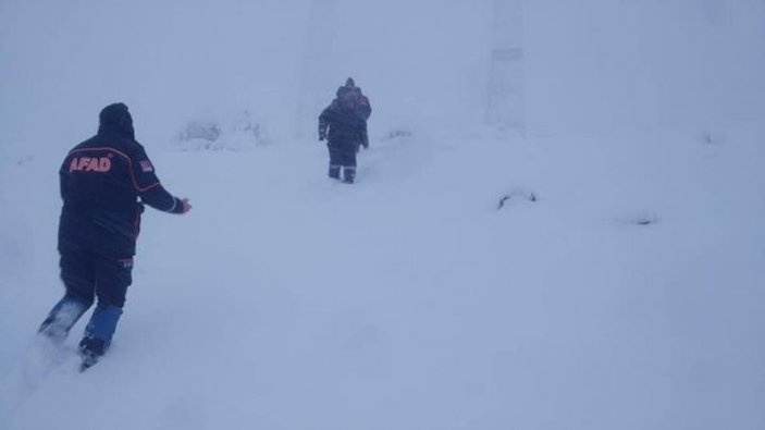 Niğde'de kar nedeniyle kaybolan işçileri AFAD kurtardı