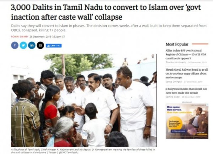 Hindistan’da 3 bin Hindu Müslüman oluyor