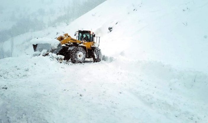 Siirt’te kardan kapanan grup köy yolları ulaşıma açıldı