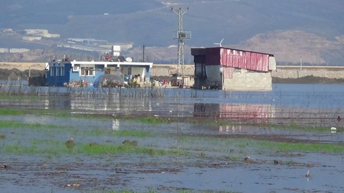 Şiddetli yağış sonrası Amik Ovası sular altında kaldı