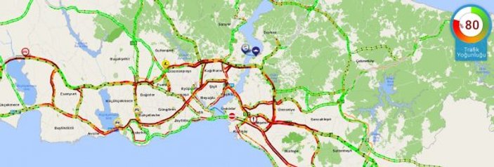 İstanbul'da sabah - akşam yollar kilit