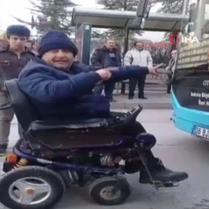 Engelliyi otobüse almayan halk otobüsü şoförü