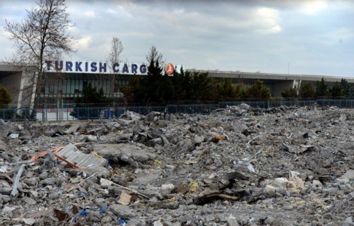 Atatürk Havalimanı kargo bölümünde yıkım bitti