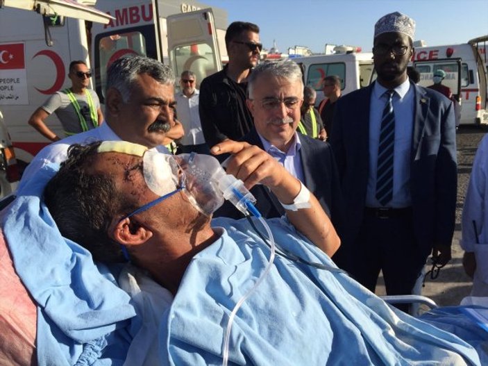 Somali'deki yaralılar Türkiye'ye geldi
