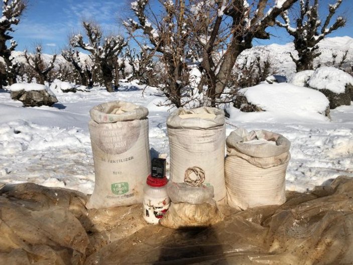 Batman'da PKK'ya ait 180 kilo amonyum nitrat ele geçirildi