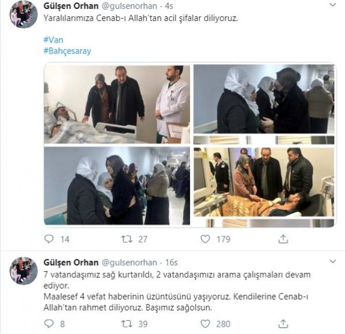 Erdoğan’ın Başdanışmanı Gülşen Orhan da çığ altında kaldı
