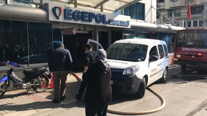 İzmir'de özel bir hastanede yangın çıktı