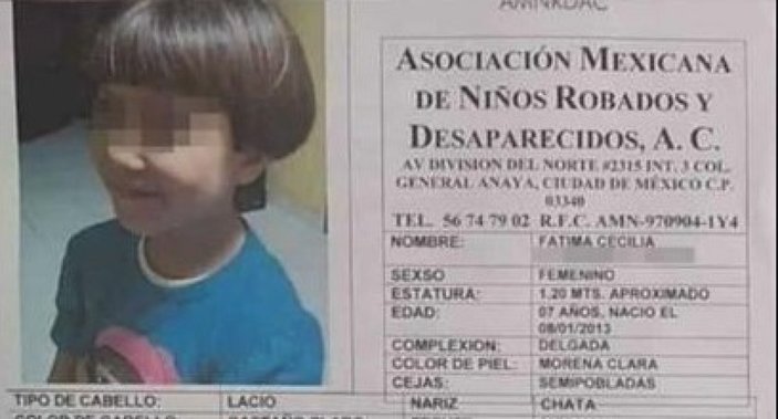 Meksika'da kaçırılan 7 yaşındaki kız çocuğu ölü bulundu