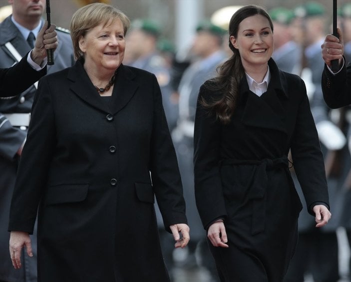 Merkel ile Marin bir arada