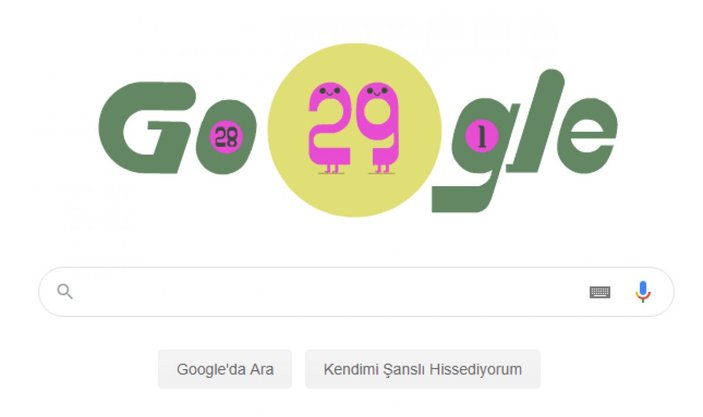 Google, 'artık gün'e özel doodle yaptı