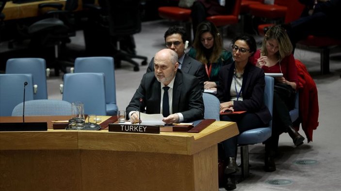 Türkiye BM Daimi Temsilcisi BM'deki toplantıda konuştu