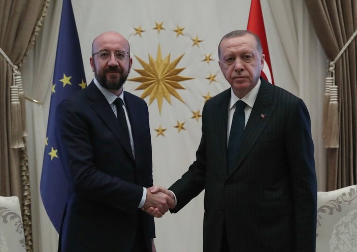 Cumhurbaşkanı Erdoğan, Michel'i kabul etti