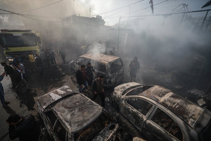 Gazze kent merkezinde yangın: 10 ölü, 57 yaralı