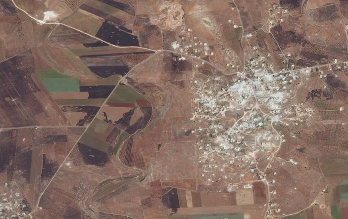 İdlib'deki yıkımın uydu görüntüleri