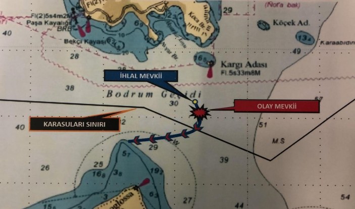 Bodrum'da sınır ihlali yapan Yunan botu kovalandı