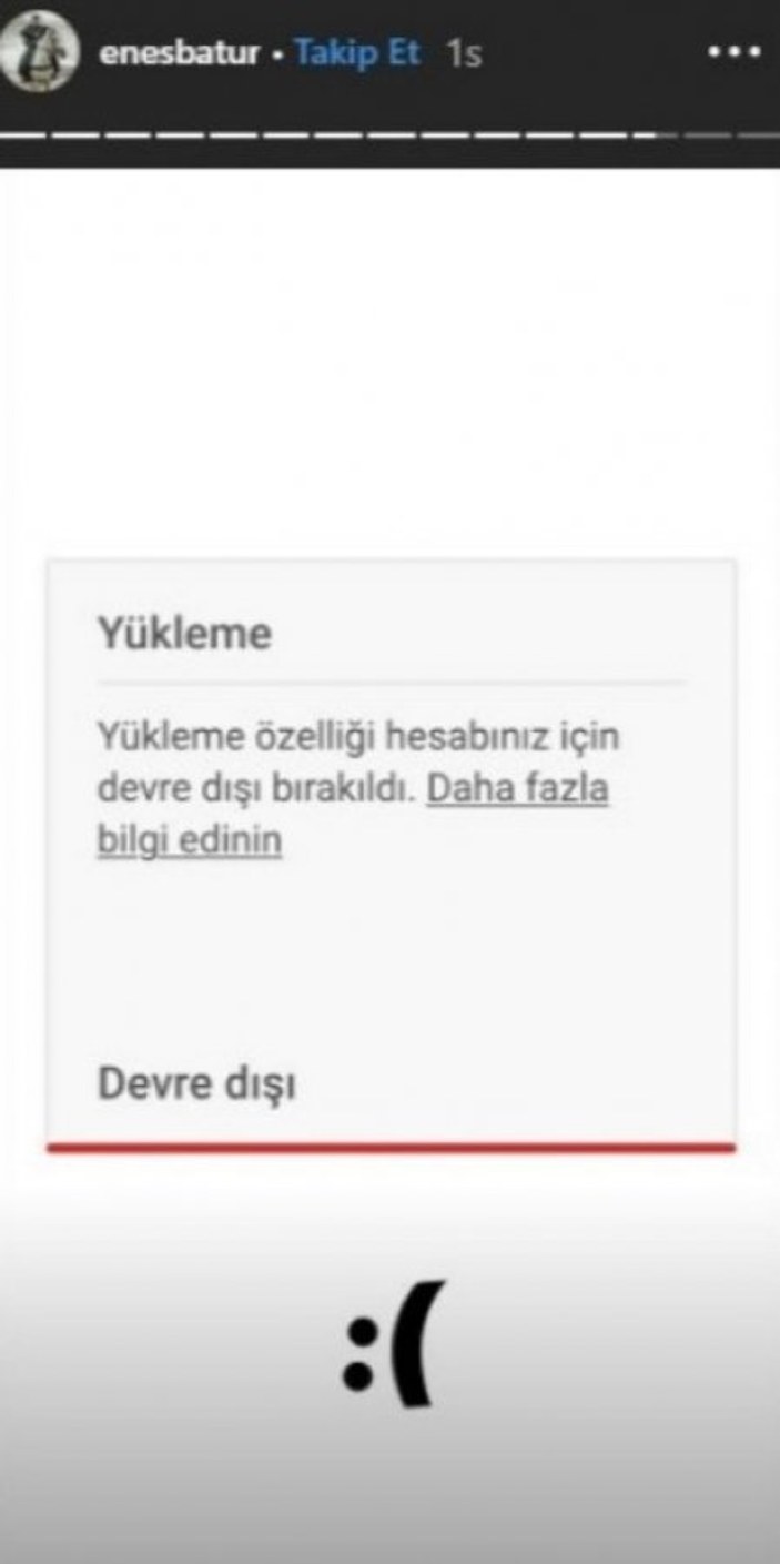Enes Batur'un YouTube'a video yüklemesi yasaklandı