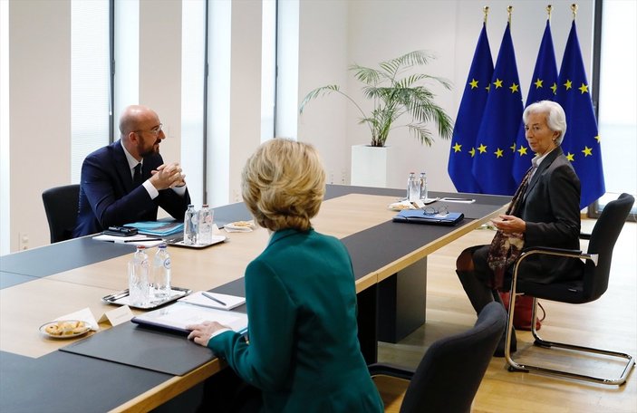 Avrupalı liderlerden 'mesafeli' korona toplantısı