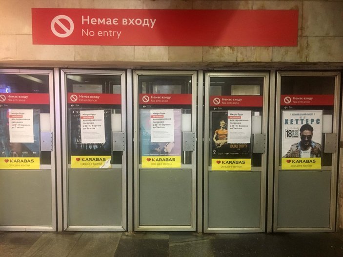 Ukrayna’da korona endişesi nedeniyle metrolar kapatıldı