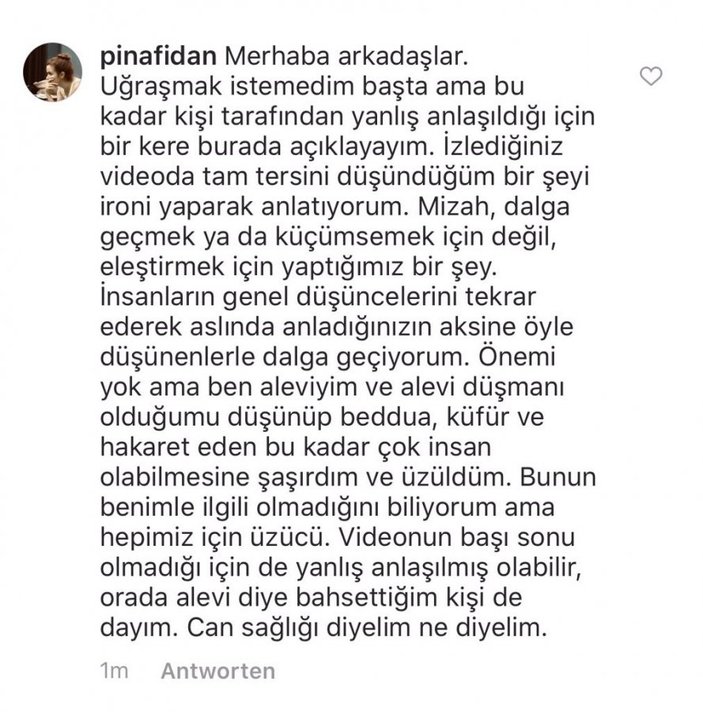 Pınar Fidan Alevilere hakaret etti