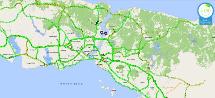 İstanbul'da haftanın ilk iş gününde yollar boştu