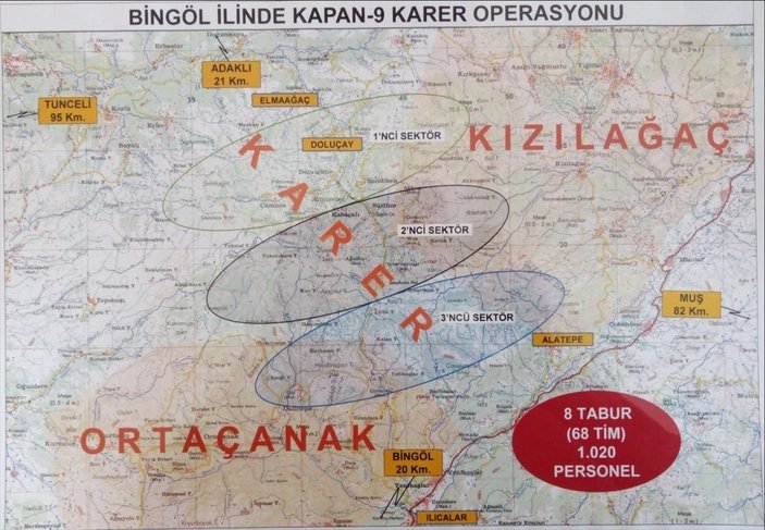Bingöl'de, Kapan-9 Karer Operasyonu başladı