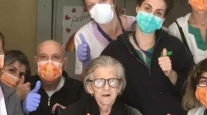 95 yaşındaki İtalyan kadın, koronadan tedavisiz kurtuldu